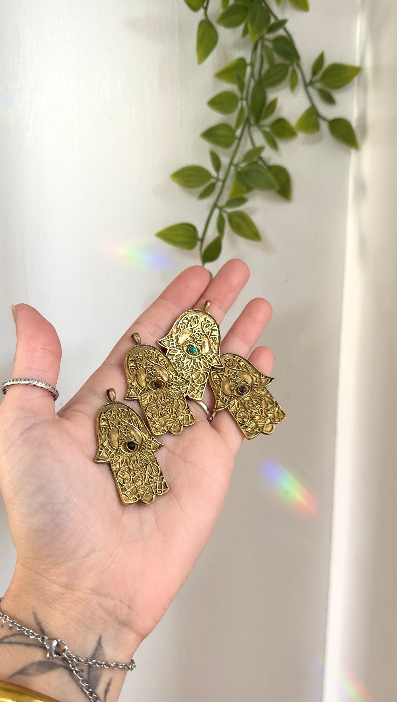 Hamsa • Intuitively Chosen Brass Pendant