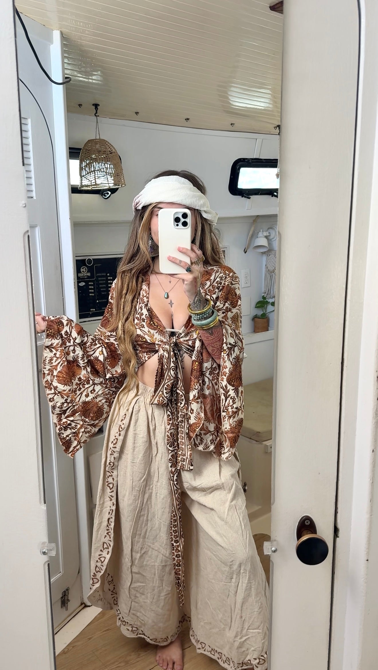 Bronze Hour • Recycled Silk Bell Sleeve