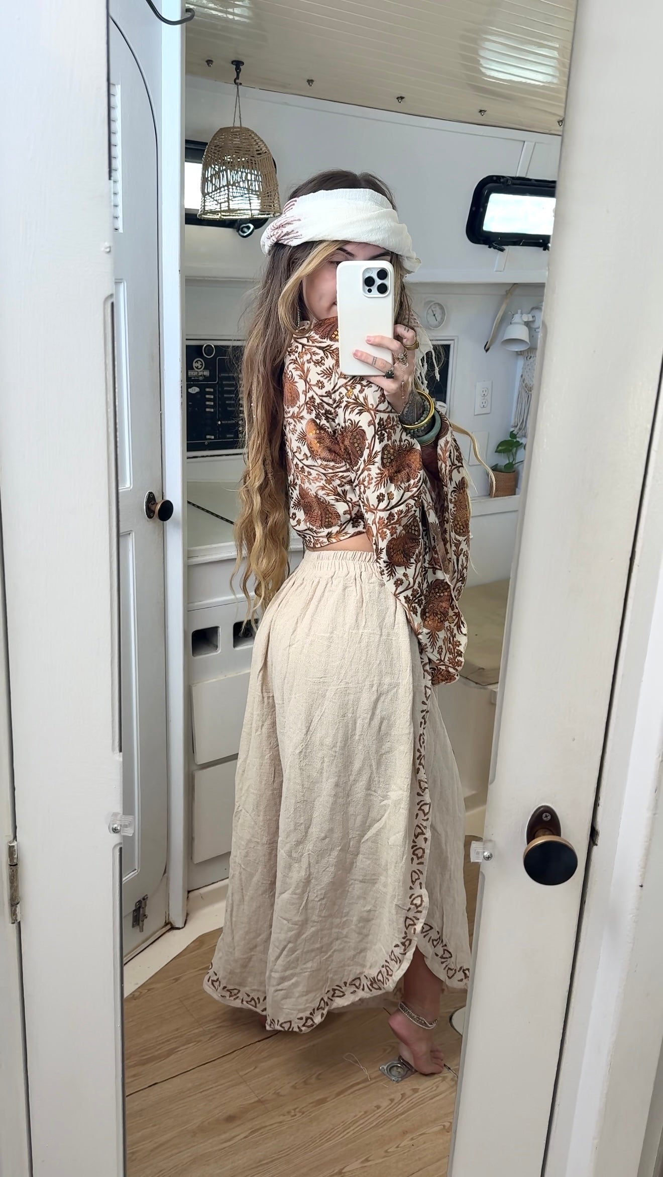 Bronze Hour • Recycled Silk Bell Sleeve