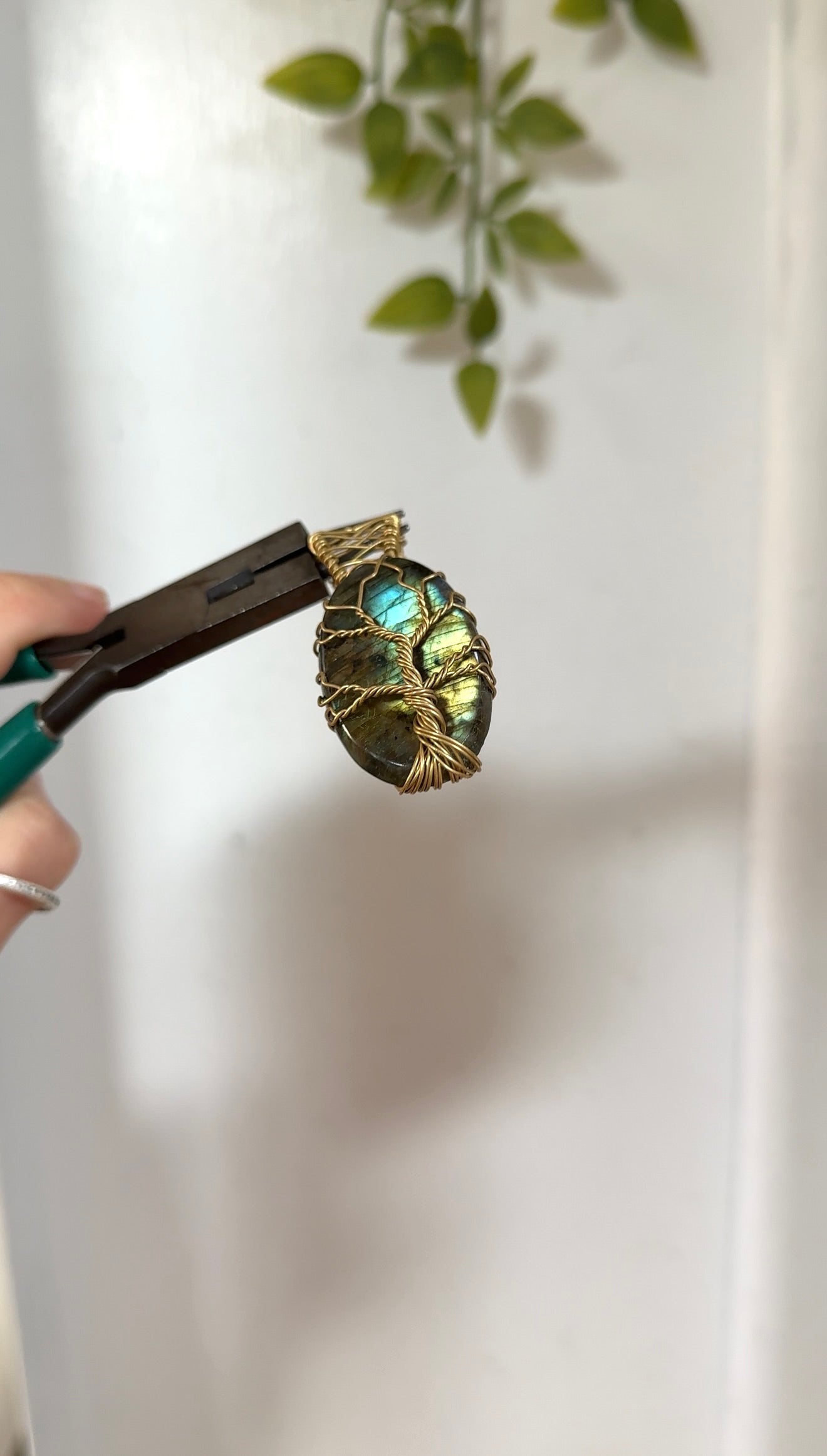 Tree of Life • Brass Labradorite Pendant