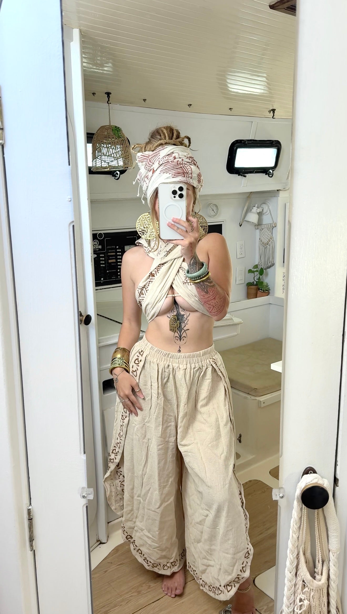 Bait House • Sacred Wear Wrap Top Cream