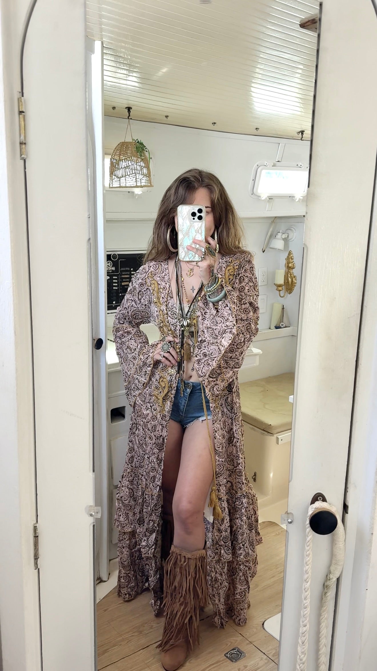 Paisley Current • Bell sleeve Cardigan