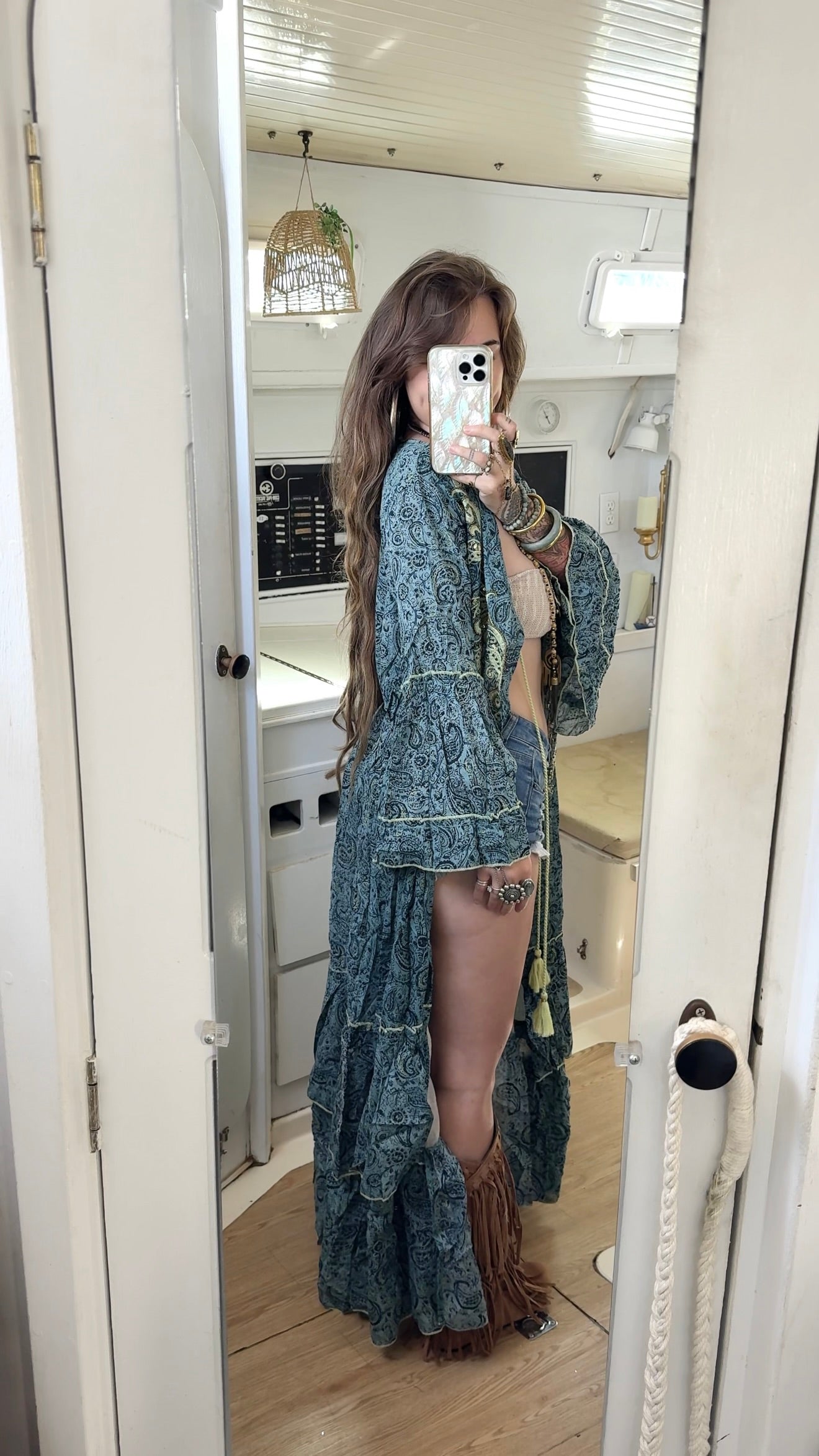 Paisley Current • Bell sleeve Cardigan