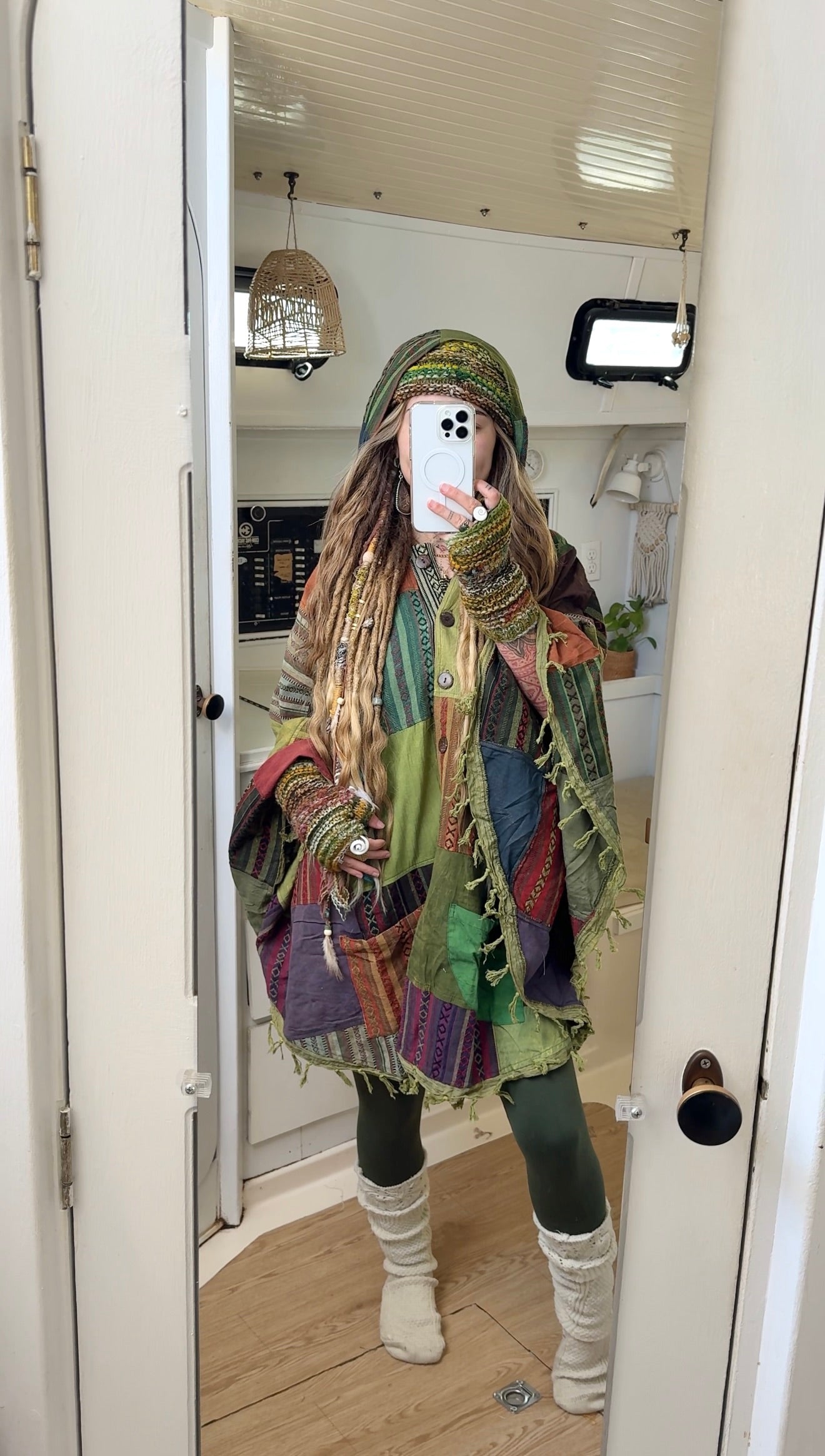 Olive Branch • Patchwork Poncho