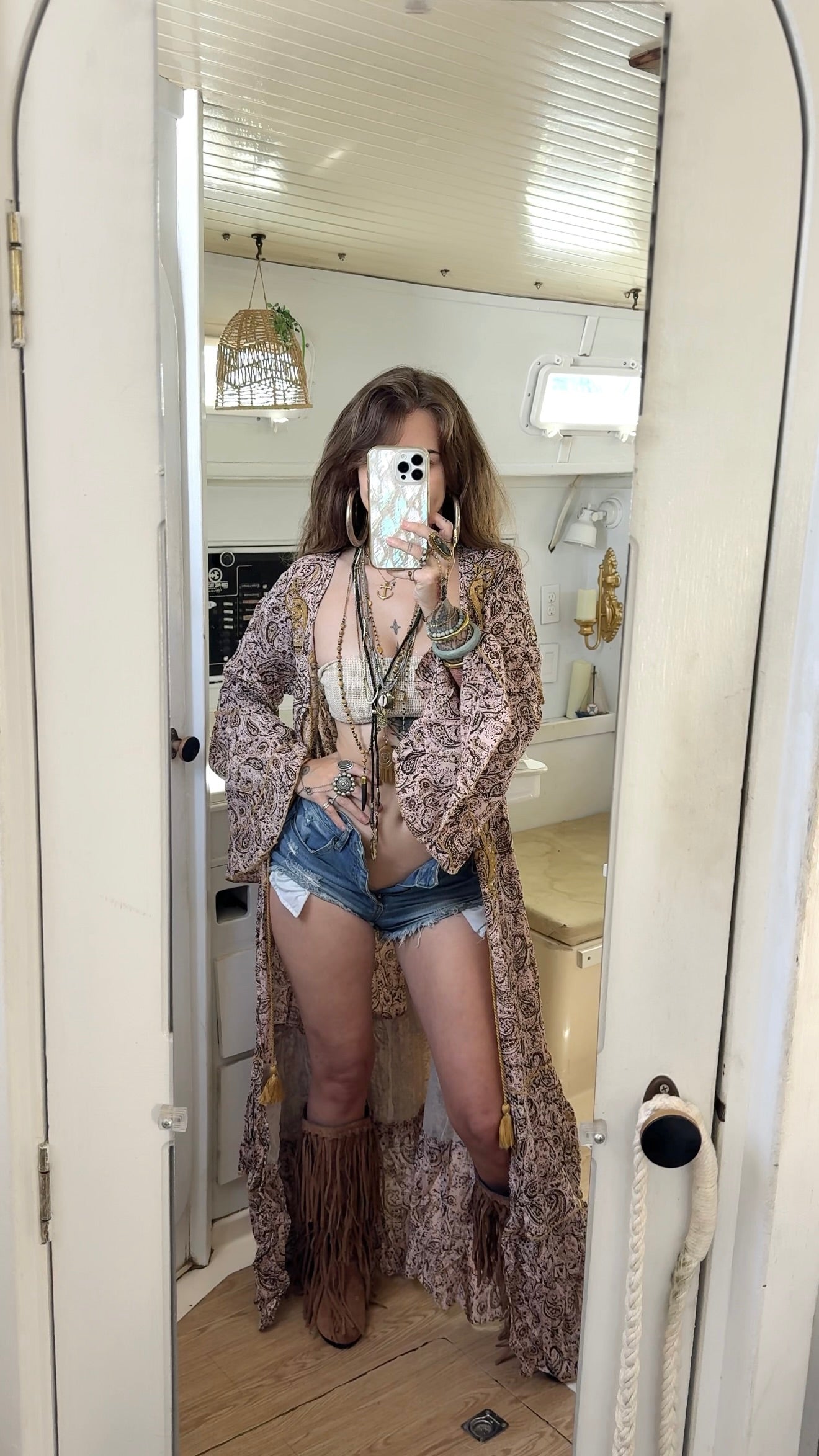 Paisley Current • Bell sleeve Cardigan