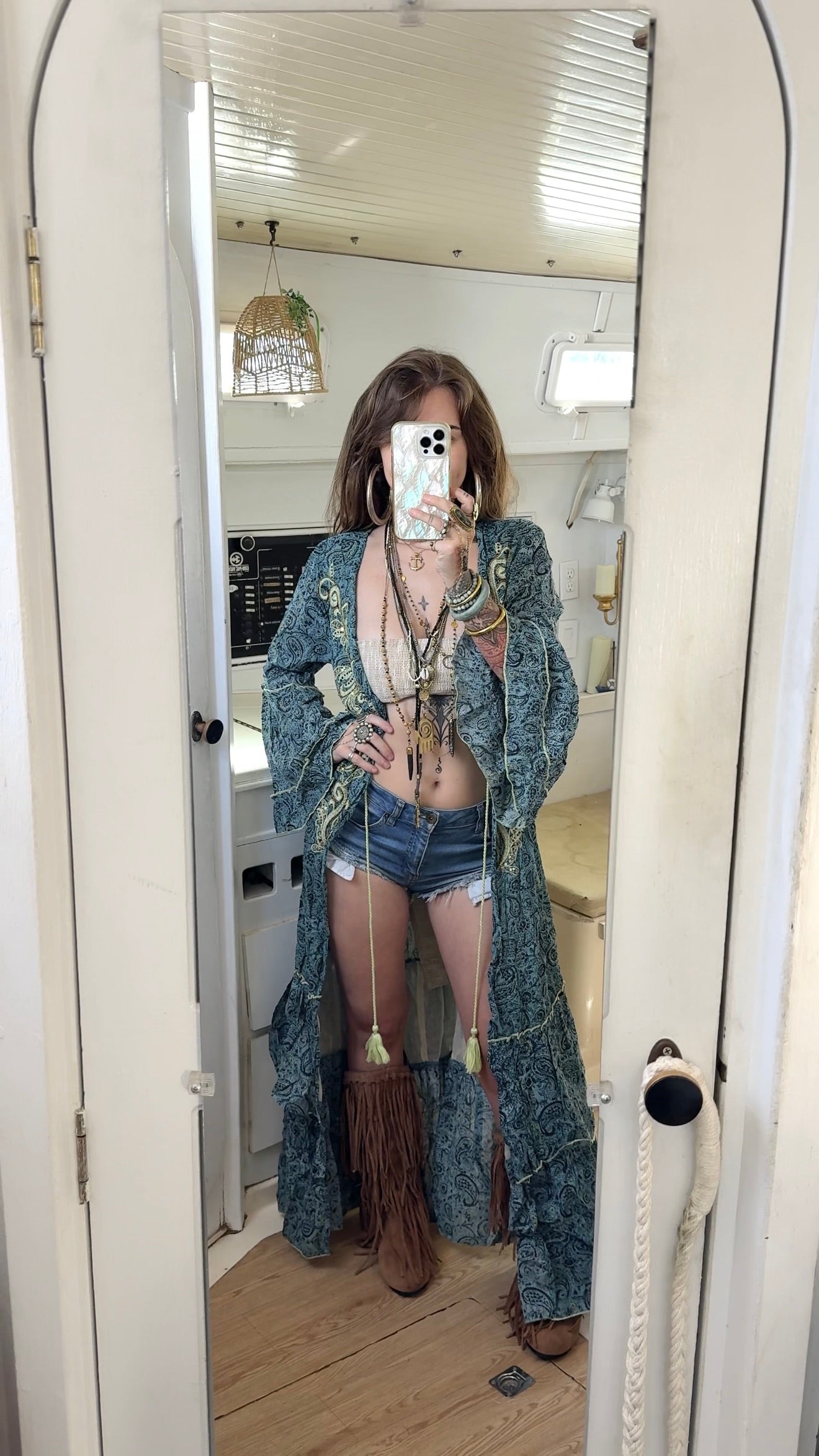 Paisley Current • Bell sleeve Cardigan