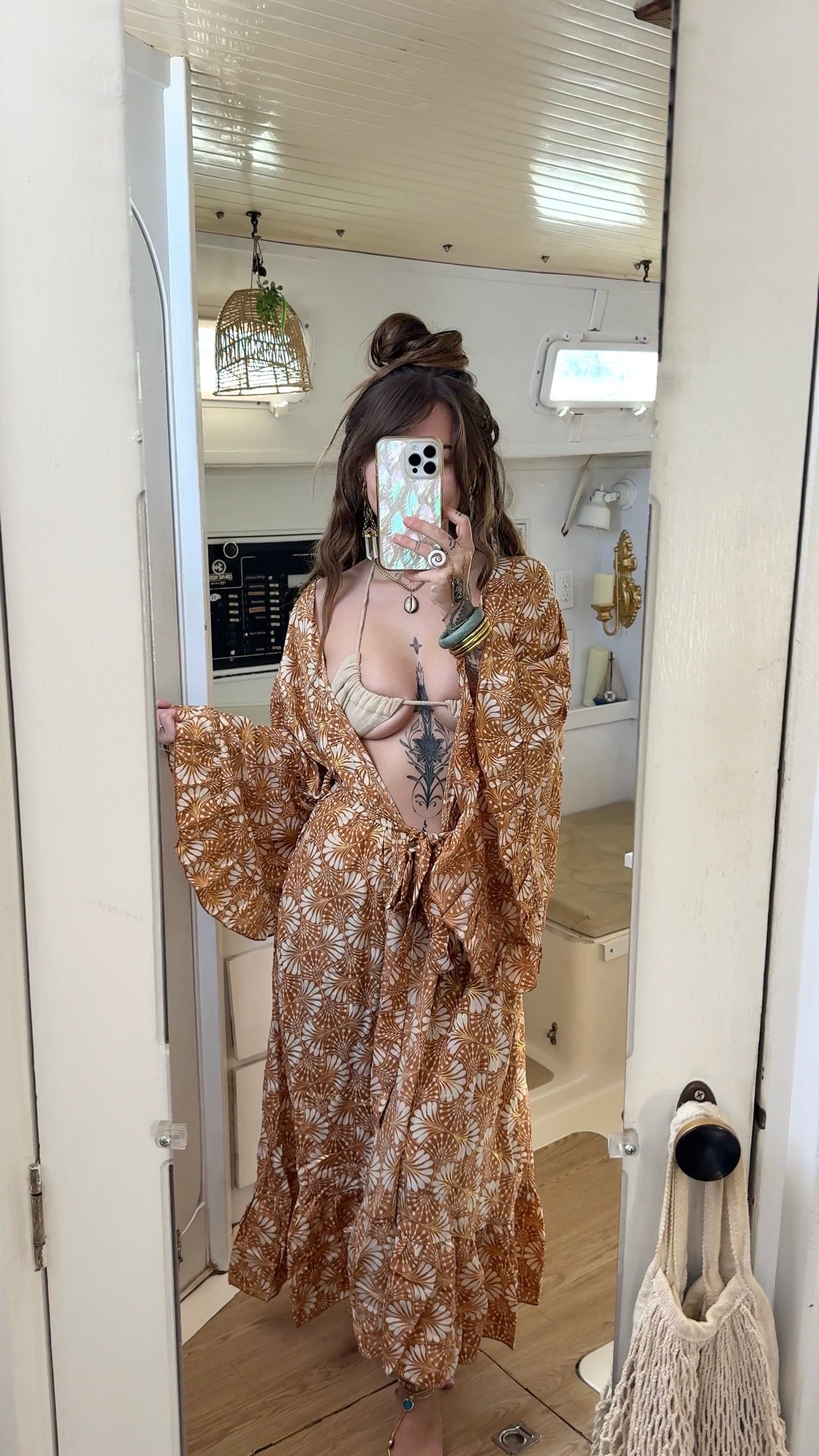 Golden Hour • Silk Bell Sleeve Robe