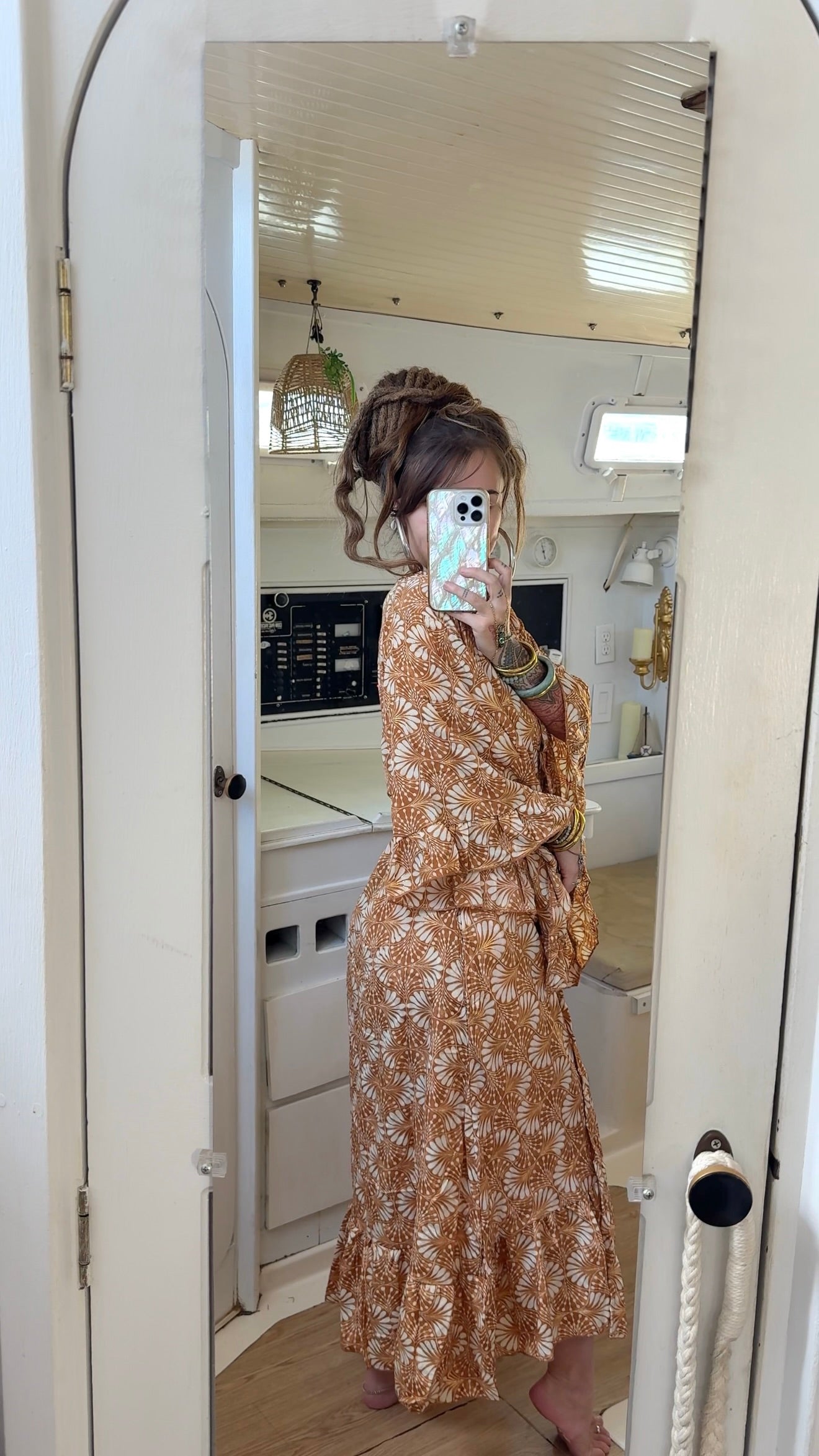 Golden Hour • Silk Bell Sleeve Robe