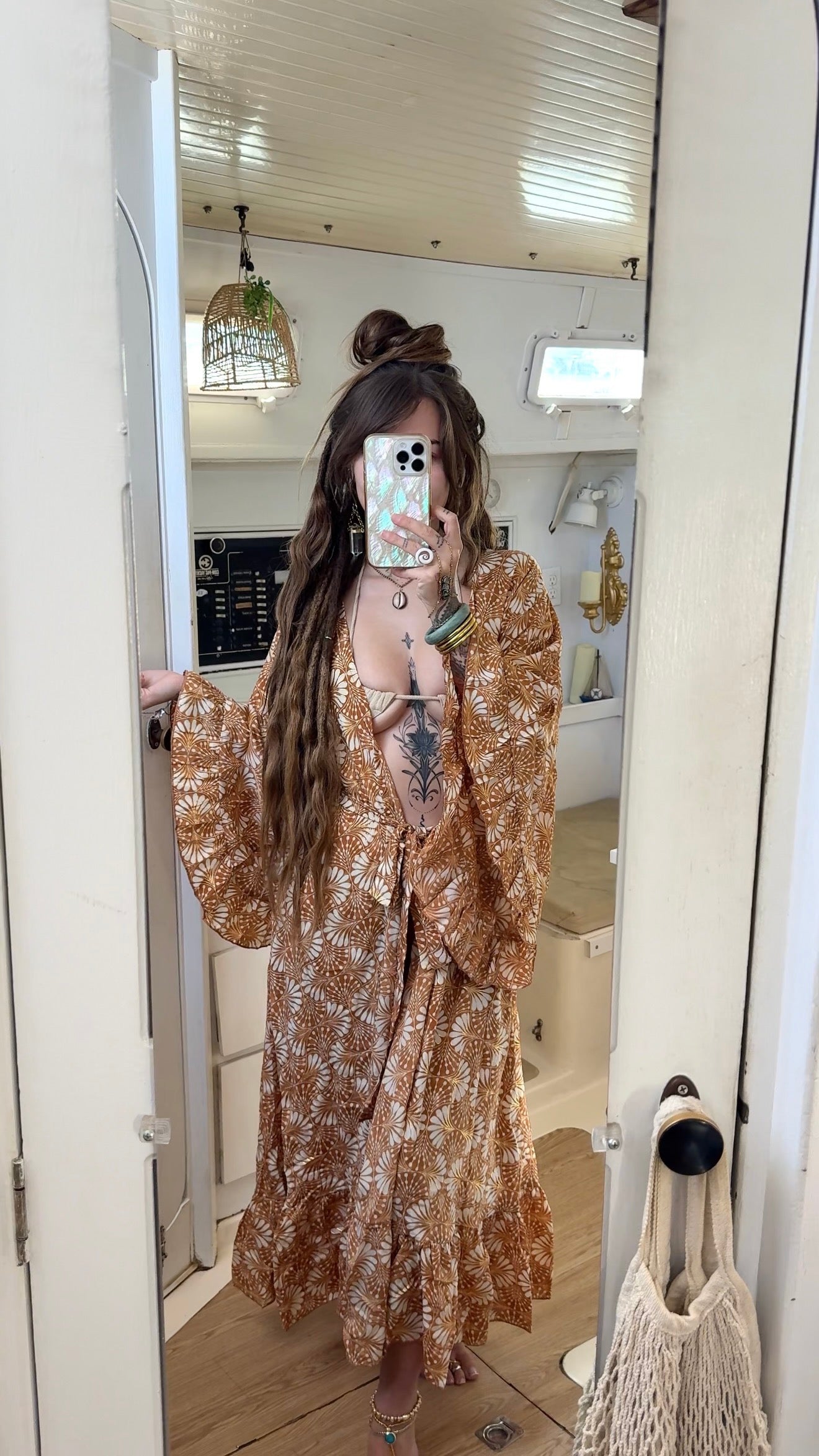 Golden Hour • Silk Bell Sleeve Robe