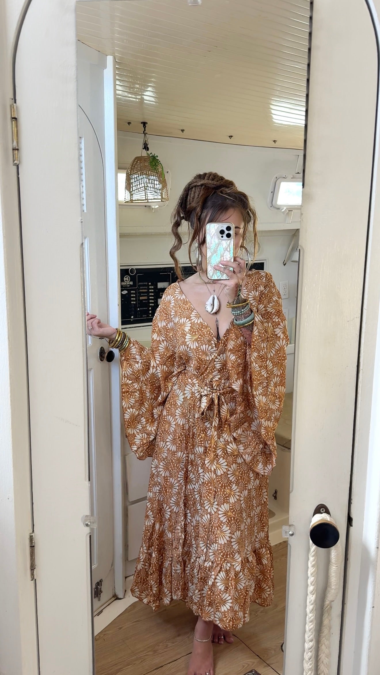 Golden Hour • Silk Bell Sleeve Robe