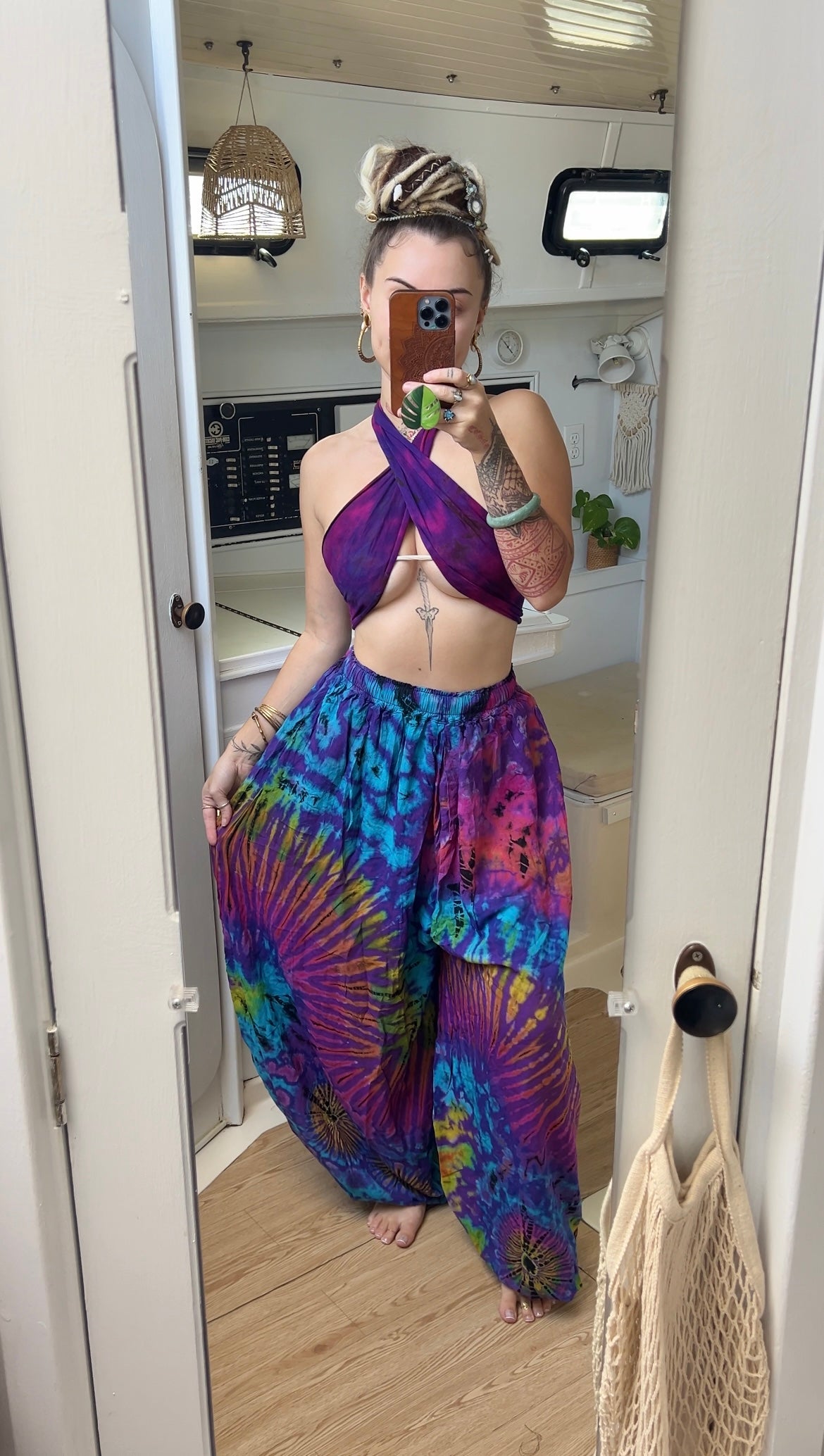 Purple Nova• Tie dye pants