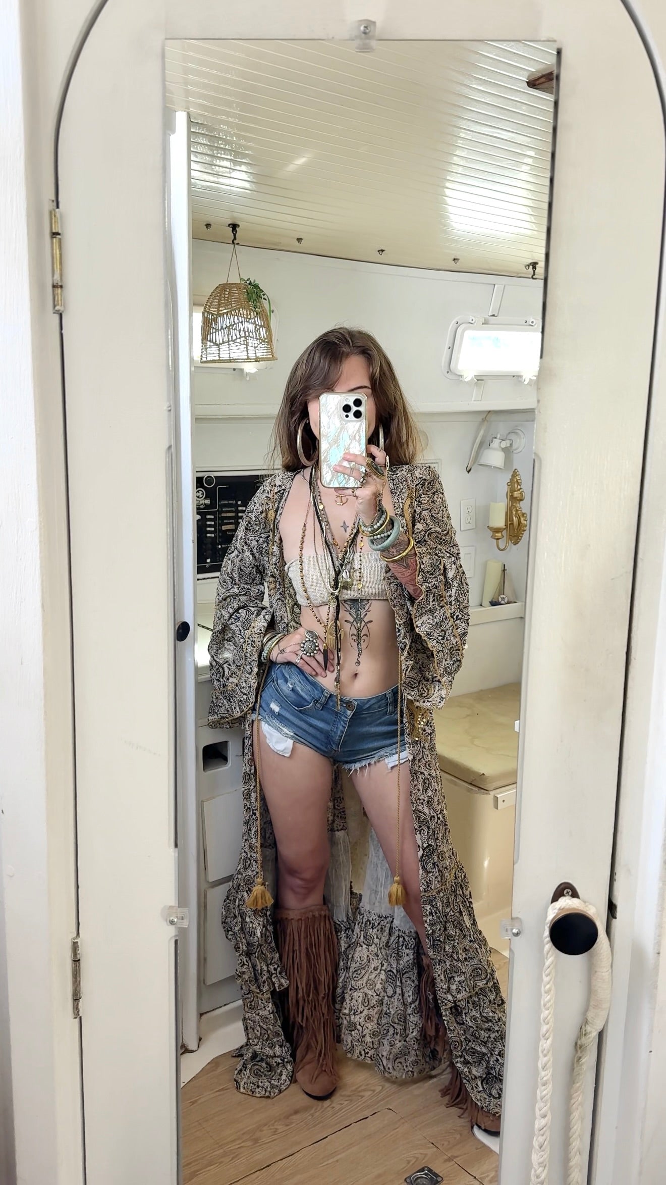 Paisley Current • Bell sleeve Cardigan