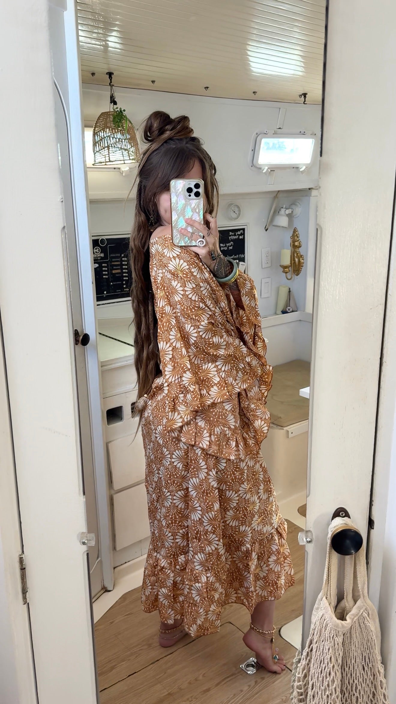 Golden Hour • Silk Bell Sleeve Robe