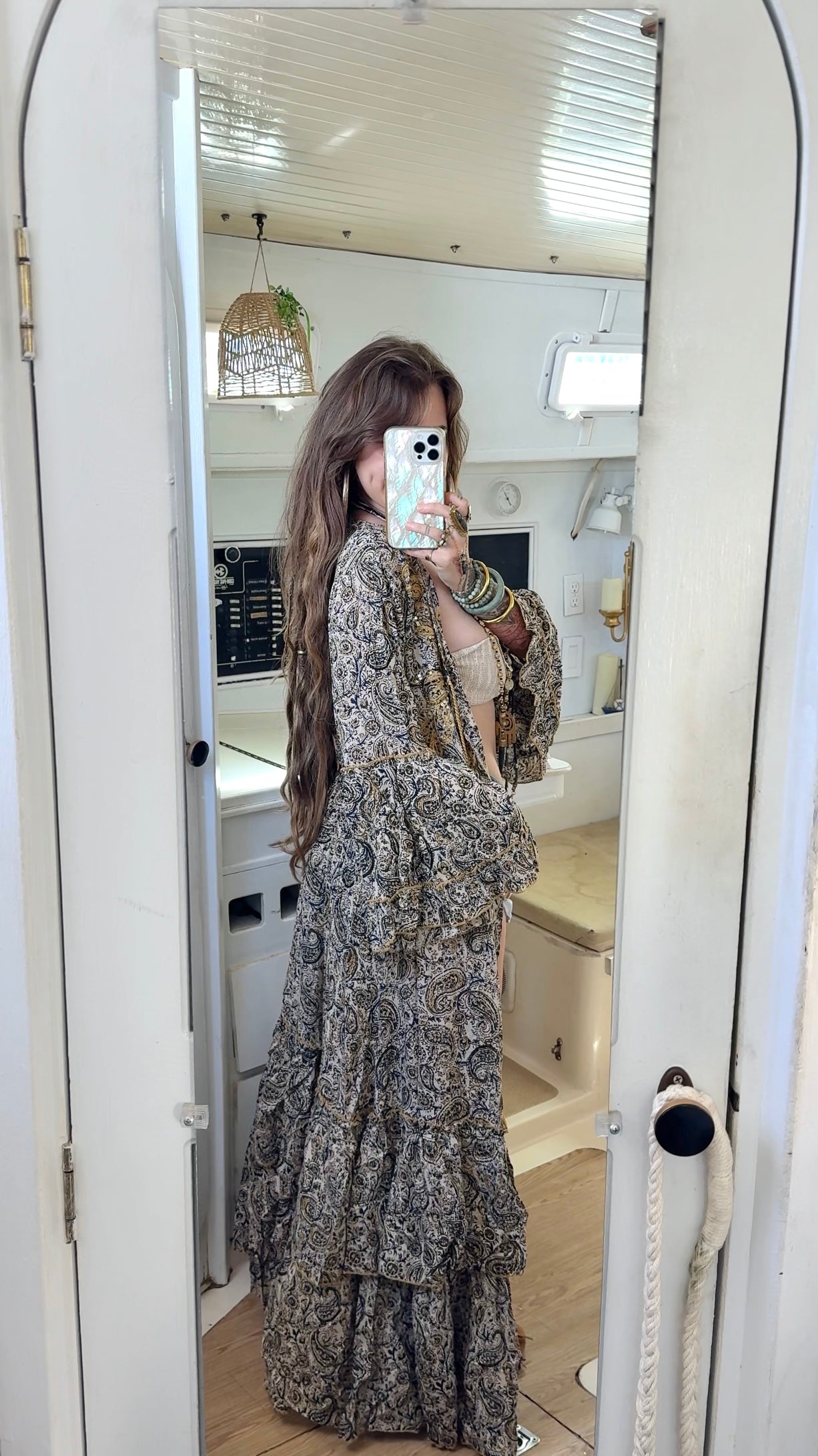 Paisley Current • Bell sleeve Cardigan