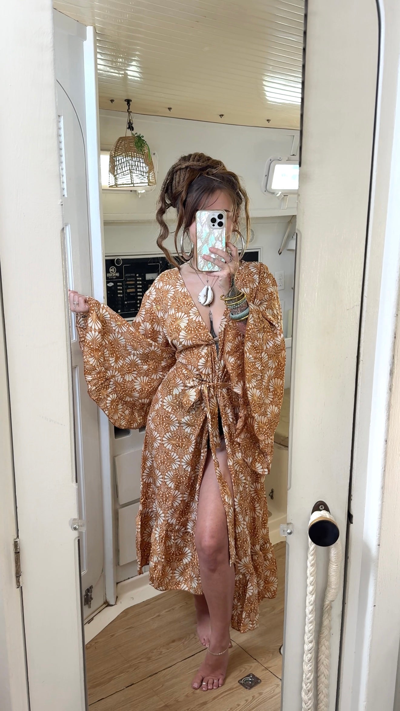 Golden Hour • Silk Bell Sleeve Robe