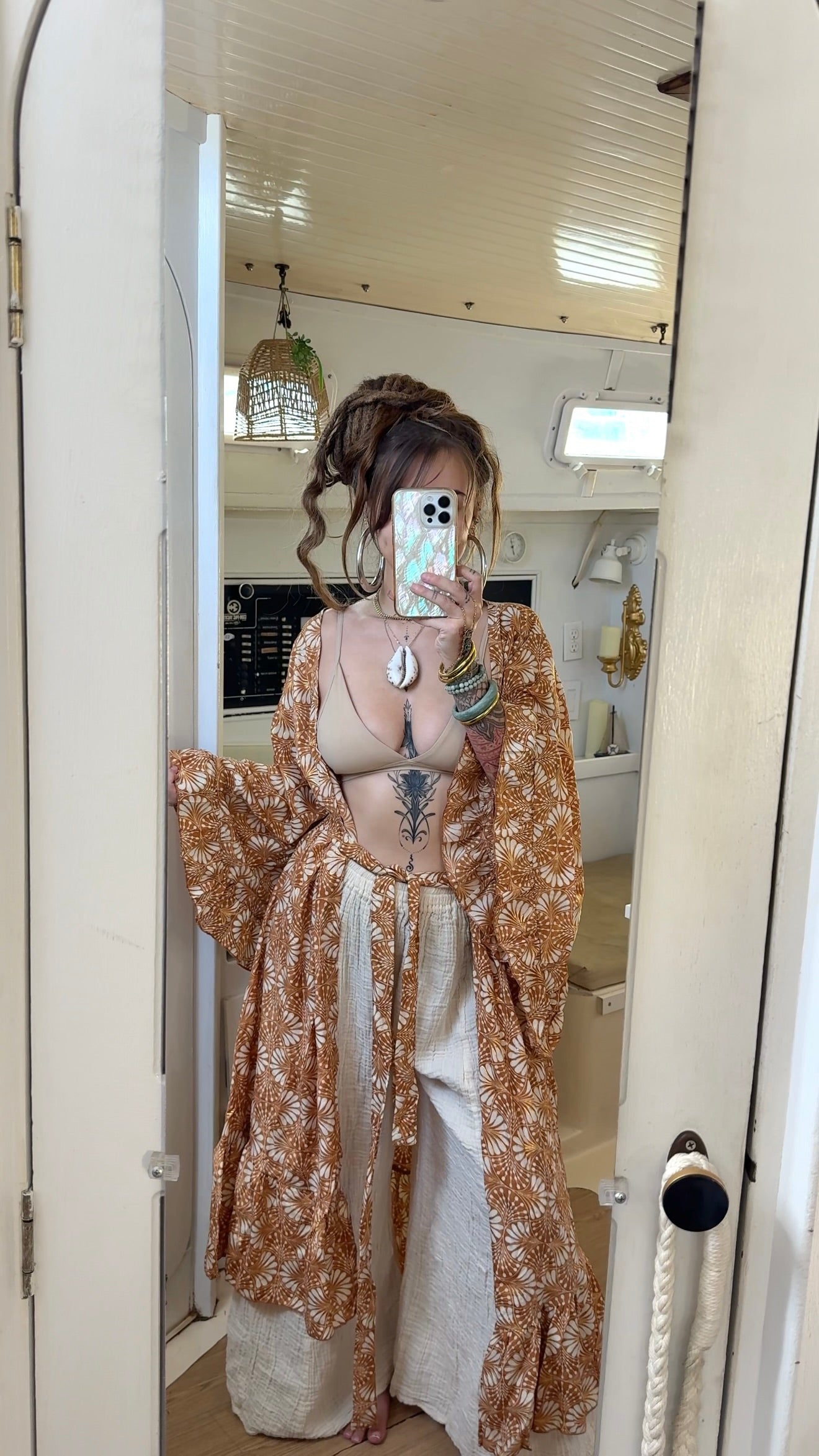 Golden Hour • Silk Bell Sleeve Robe