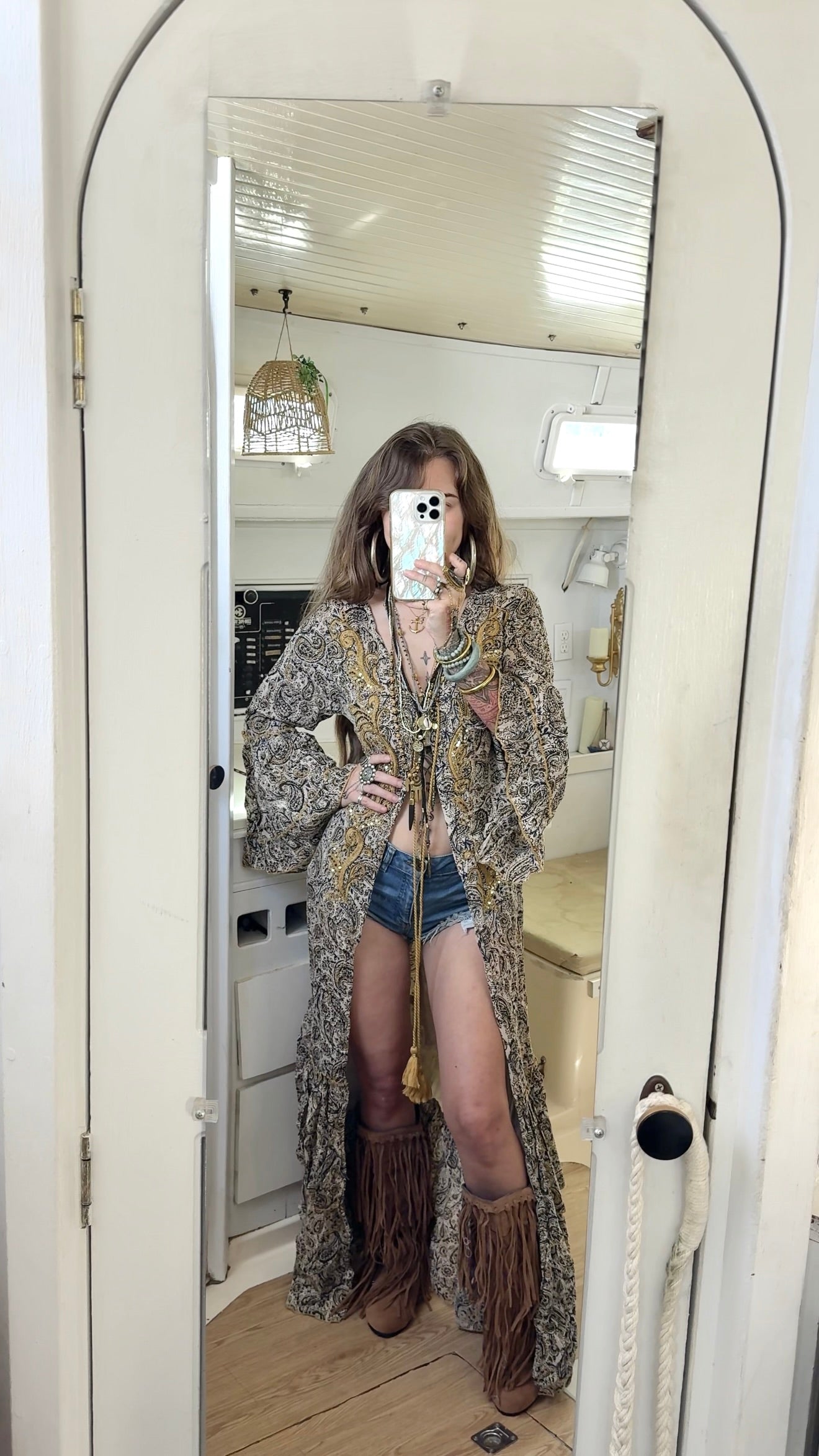 Paisley Current • Bell sleeve Cardigan