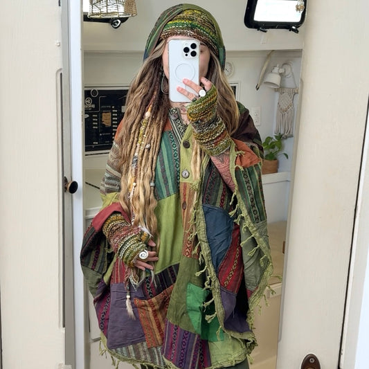 Olive Branch • Patchwork Poncho