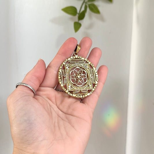 Mantra • Brass Pendant