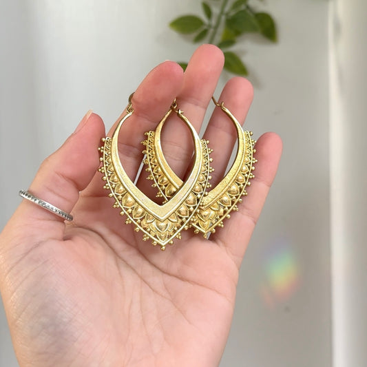 Sirena • Brass Hoops