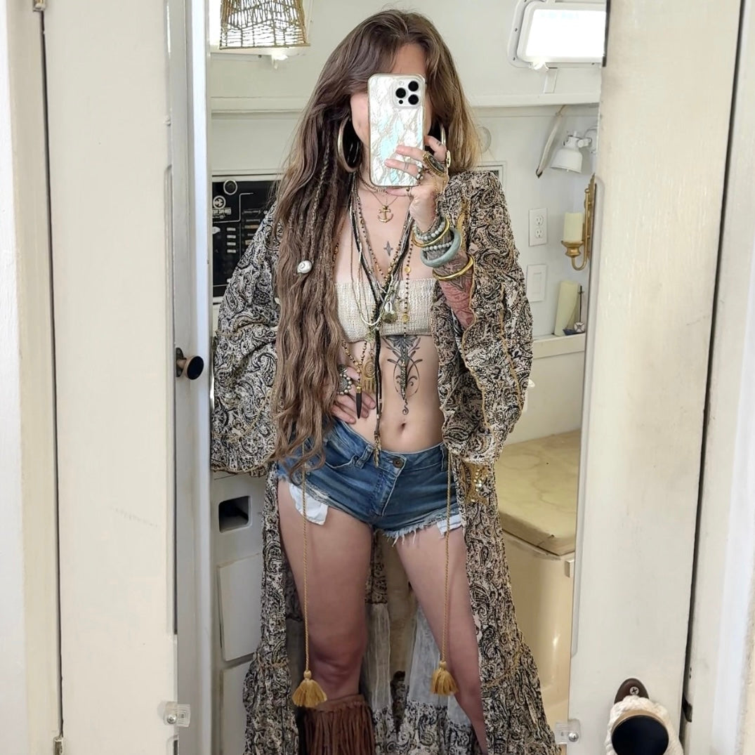 Paisley Current • Bell sleeve Cardigan