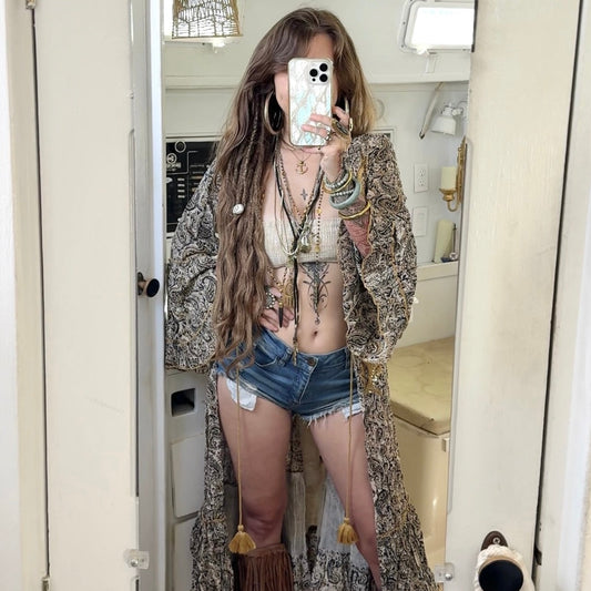 Paisley Current • Bell sleeve Cardigan